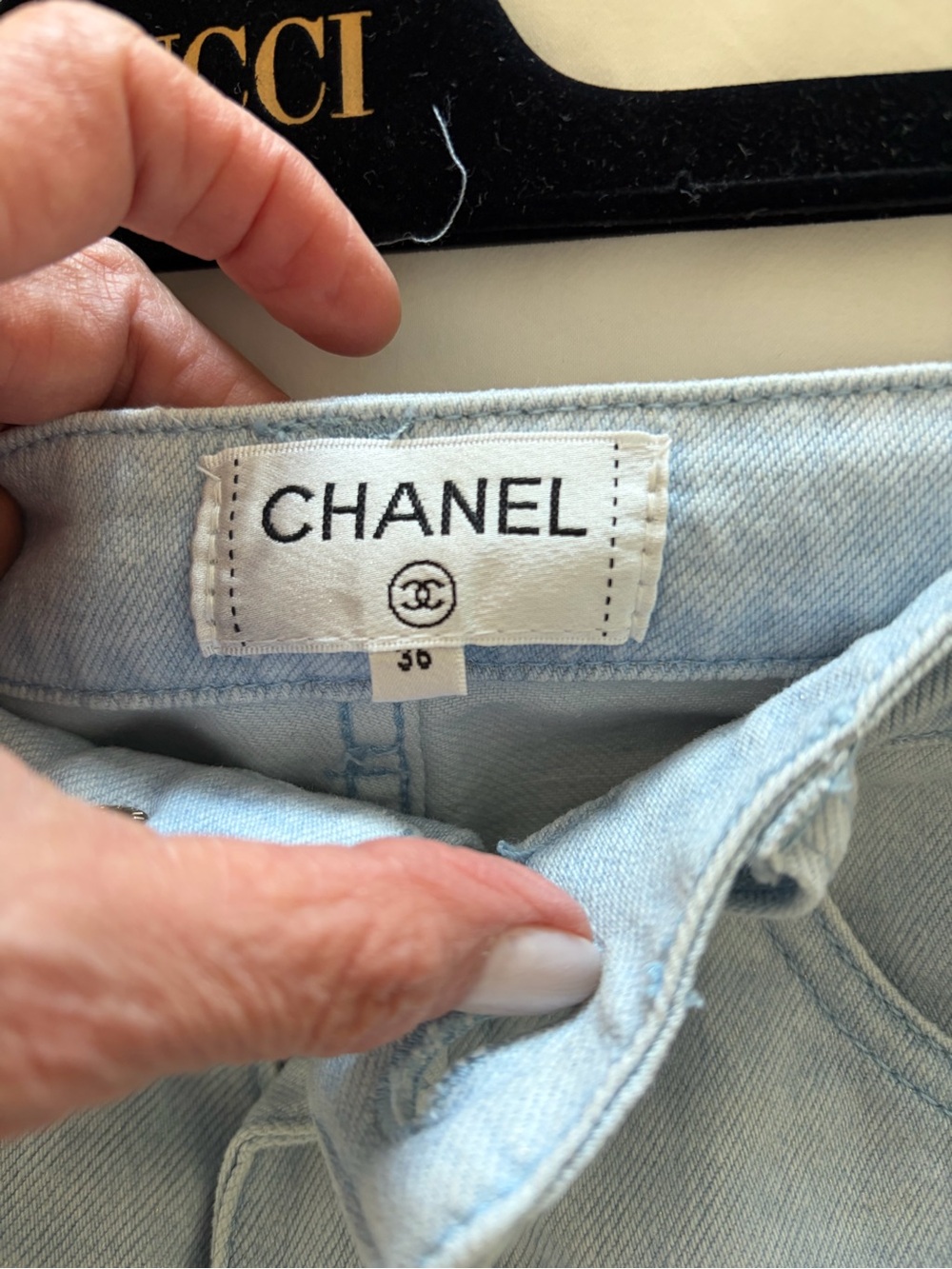 Pale Blue Wide-Leg Jeans - Picture 3 of 7